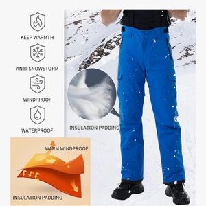 Blue Insulated Snow Pants